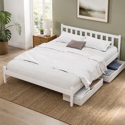 Quality Double Bed Frame with Under-Bed Storage