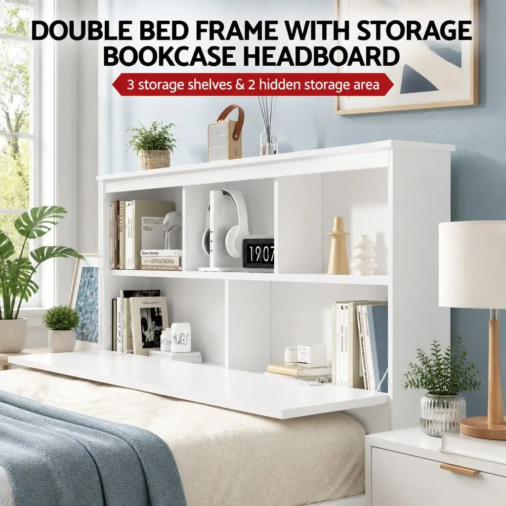 Double Bed Frame with Storage for Families