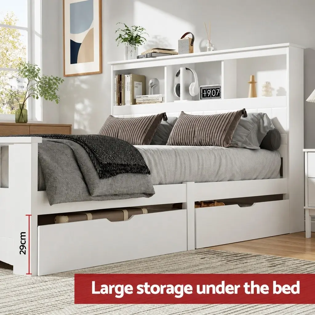 Double Bed Frame with Storage for Families