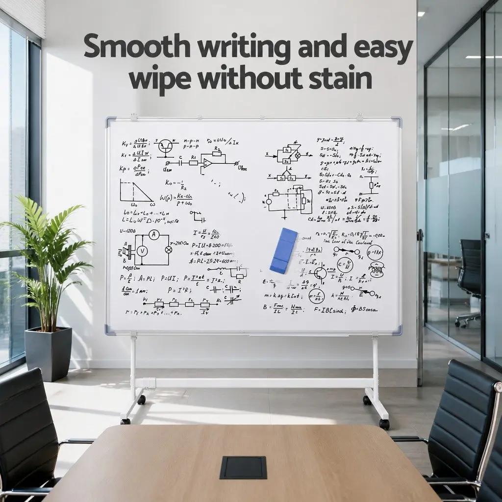 Double-Sided Magnetic Whiteboard for Presentations 90x120cm Yellow