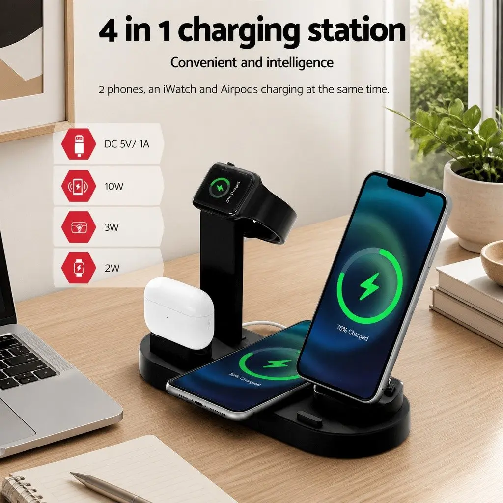 4-in-1 Wireless Charging Dock Station