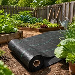 Weed Control Mat 3.66m x 50m Black Woven Fabric Garden Weedmat UV Resistant
