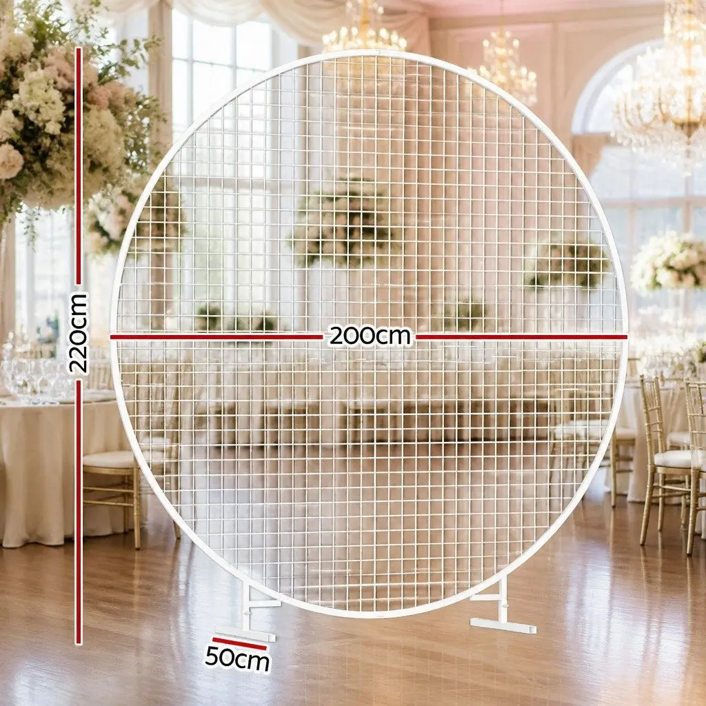 Backdrop Stand Metal Frame 2M Wedding Party Decoration Gold White