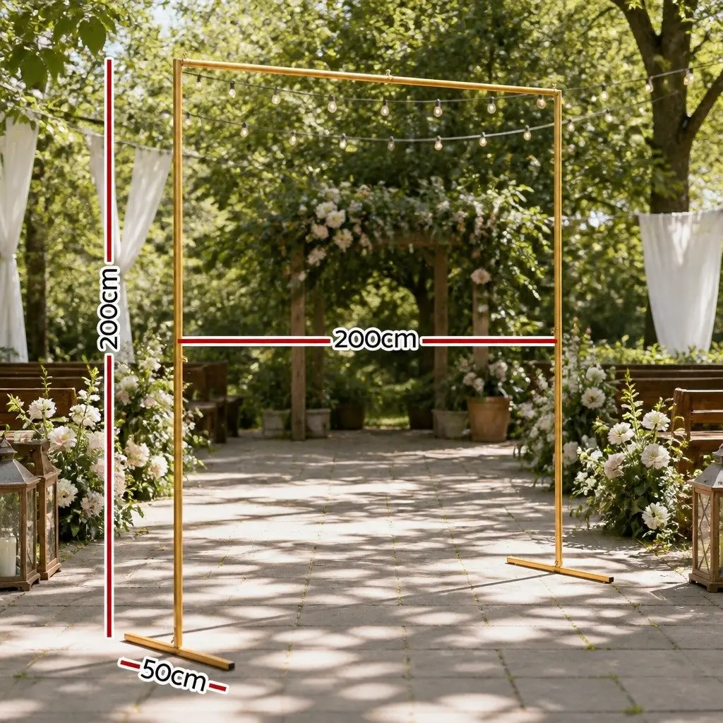 Backdrop Stand Wedding Background Decoration 2M Gold