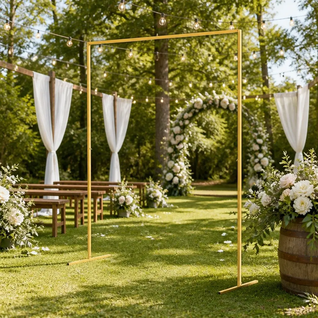 Backdrop Stand Wedding Background Decoration 2M Gold