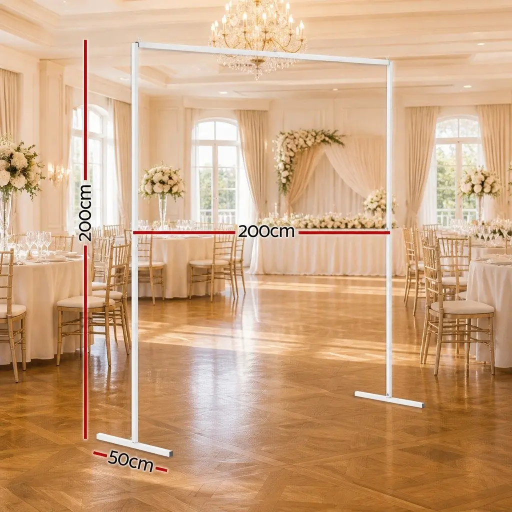 Backdrop Stand Wedding Party Decoration 2M White Metal Frame