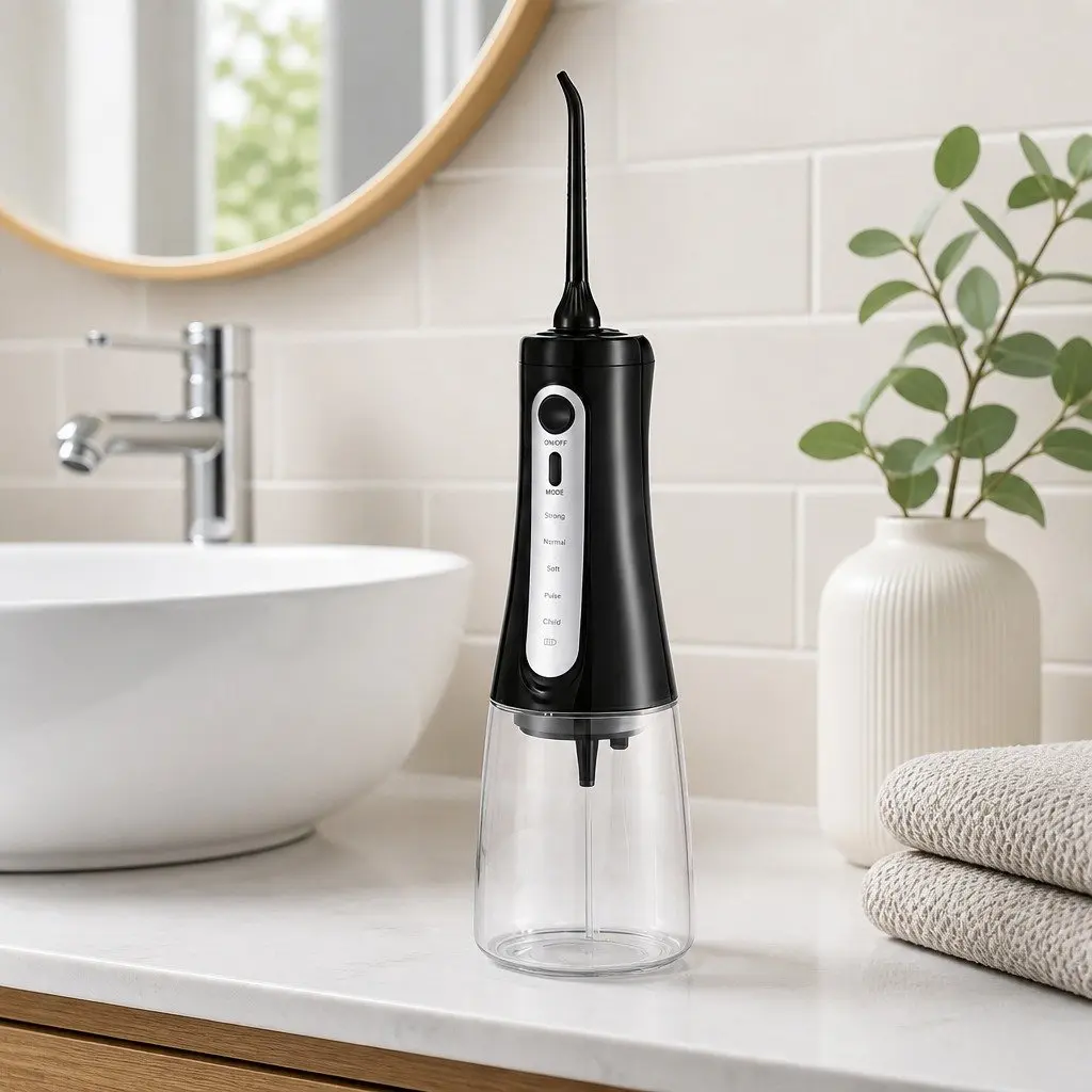 Cordless Water Flosser Oral Irrigator 350ml Black