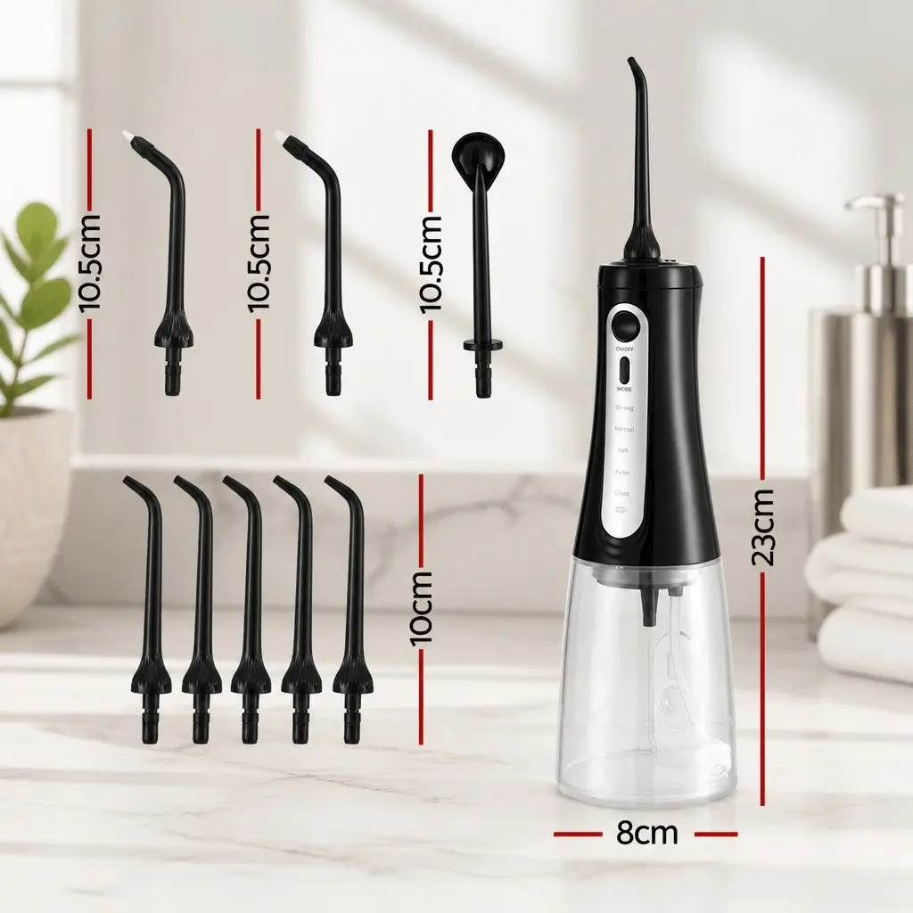 Cordless Water Flosser Oral Irrigator 350ml Black