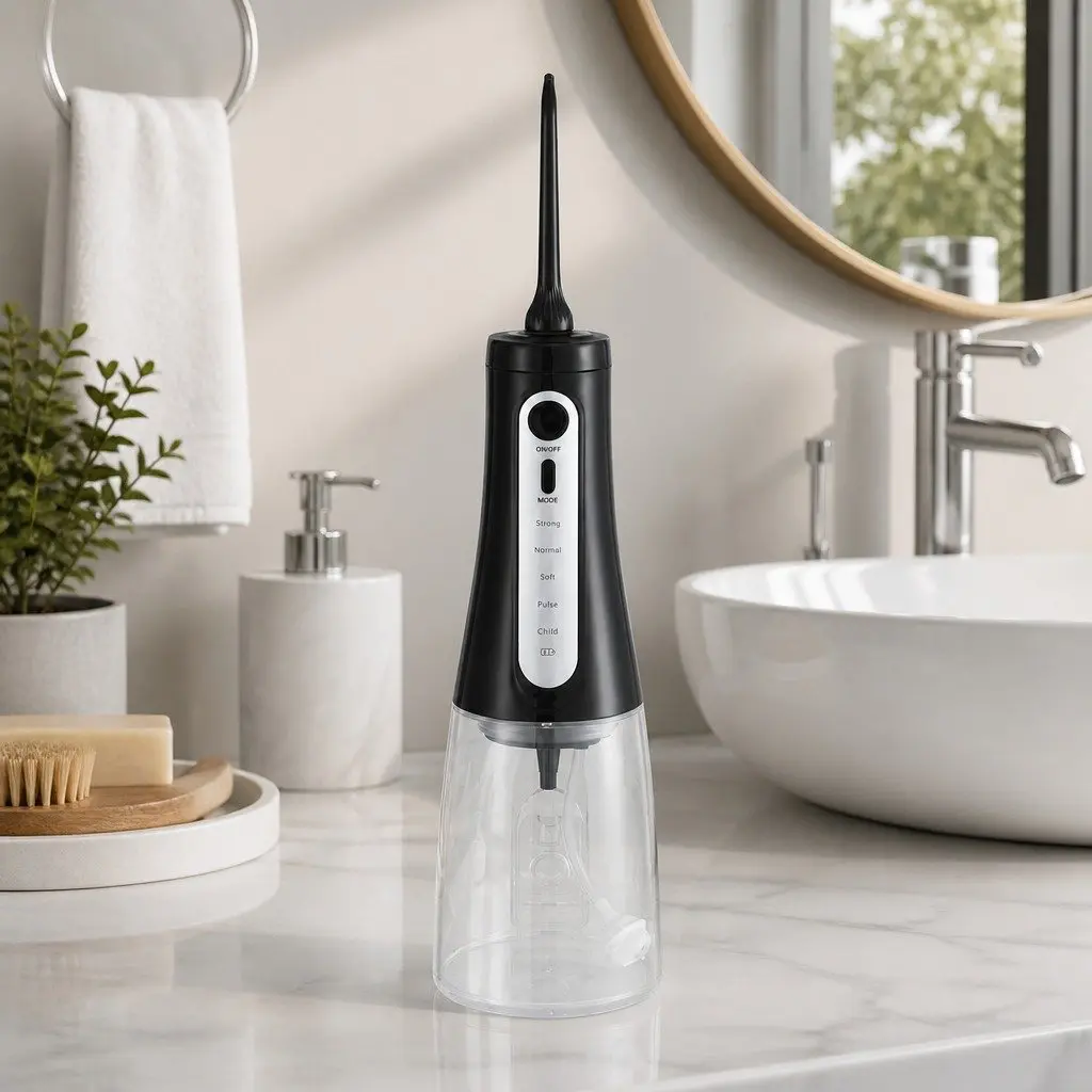 Cordless Water Flosser Oral Irrigator 350ml Black
