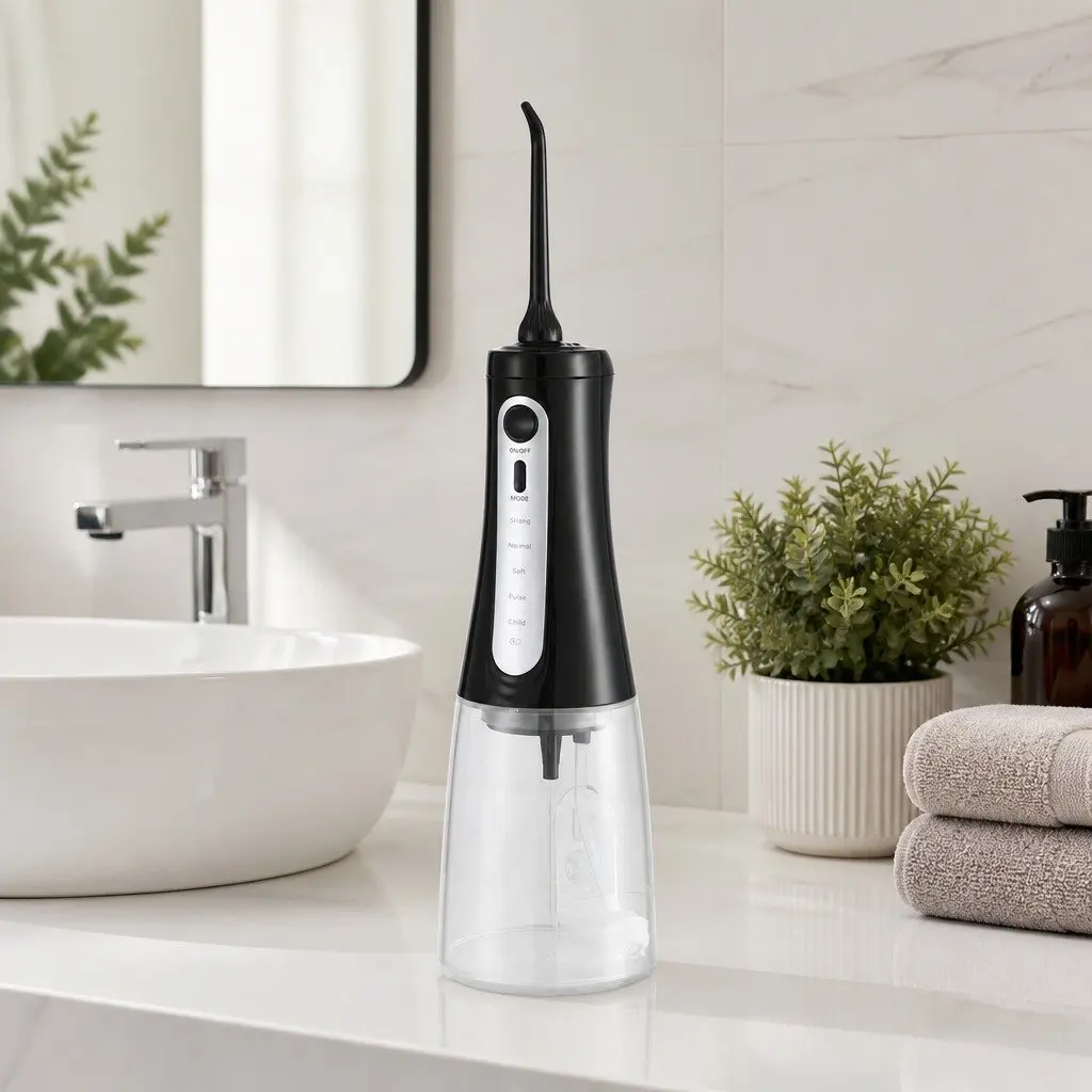 Cordless Water Flosser Oral Irrigator 350ml Black