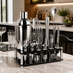 Cocktail Shaker Set 20-Piece Bartending Kit 750ml Mixer Professional Home Bar
