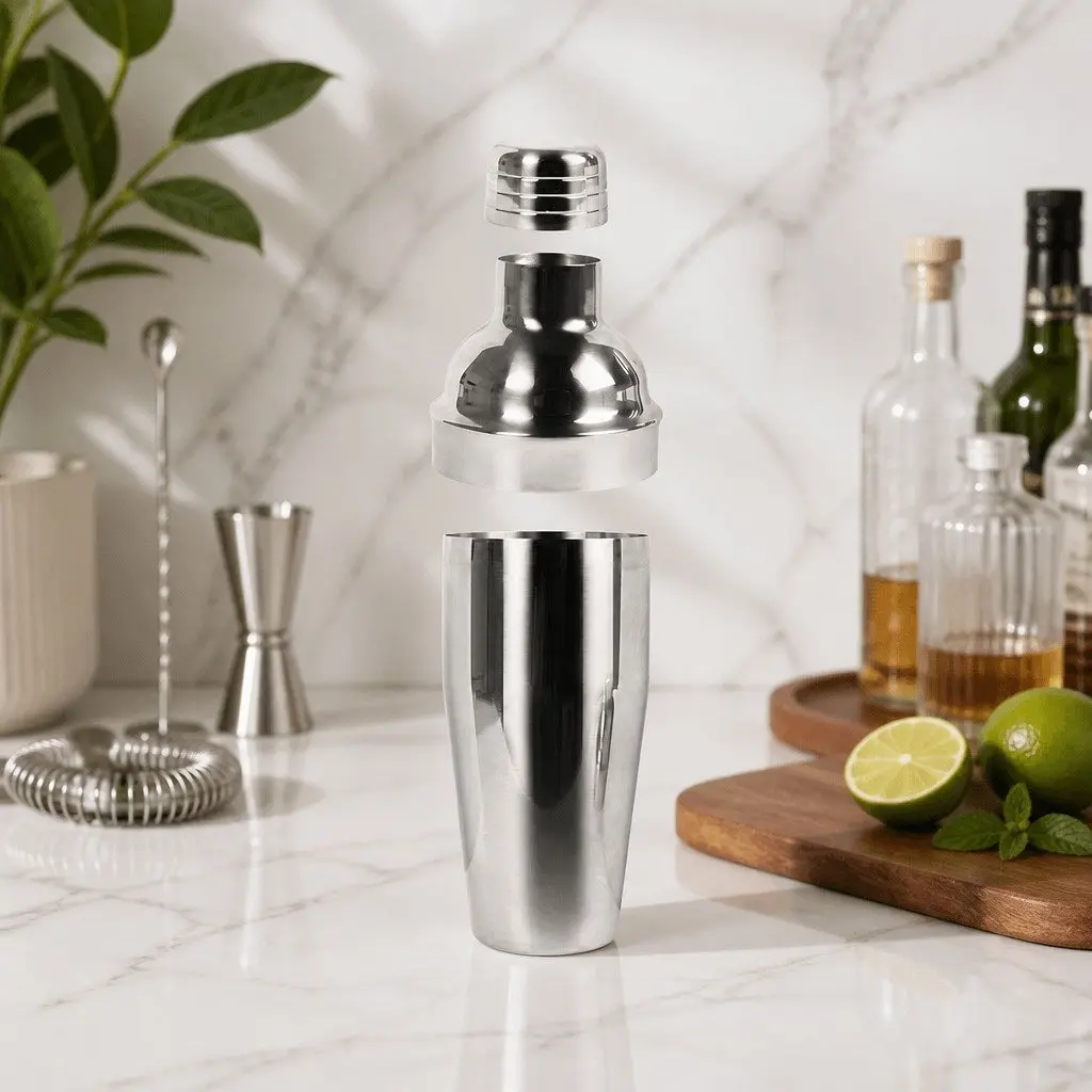 Cocktail Shaker Set 20 Piece Bartending Kit 750ml Mixer Silver