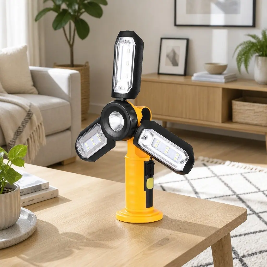 Rechargeable LED Work Light Folding Cordless Lamp 300LM Yellow