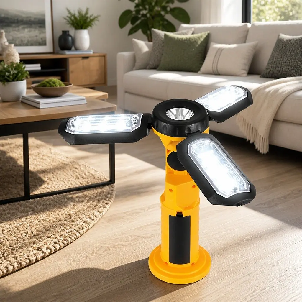 Rechargeable LED Work Light Folding Cordless Lamp 300LM Yellow