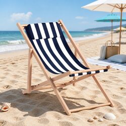 Durable Beach Deck Chair for Outdoor Use
