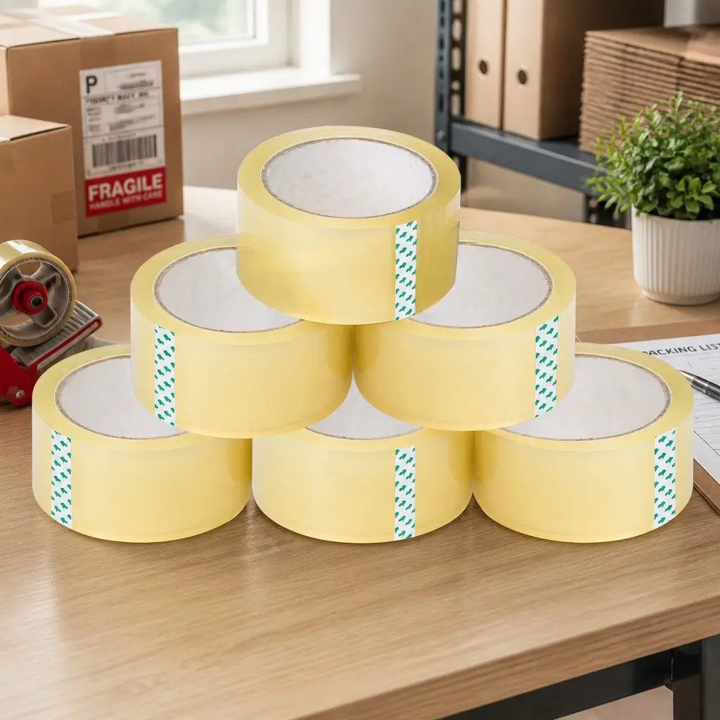Packing Tape Clear Adhesive 45mm x 75m Heavy-duty Sealing 6 Rolls