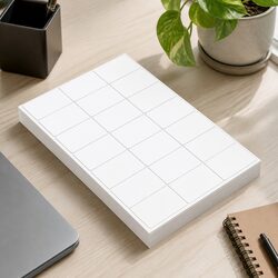 A4 Self Adhesive Label Sheets 100 Pack 21 Labels Per Page White Matte Sticker