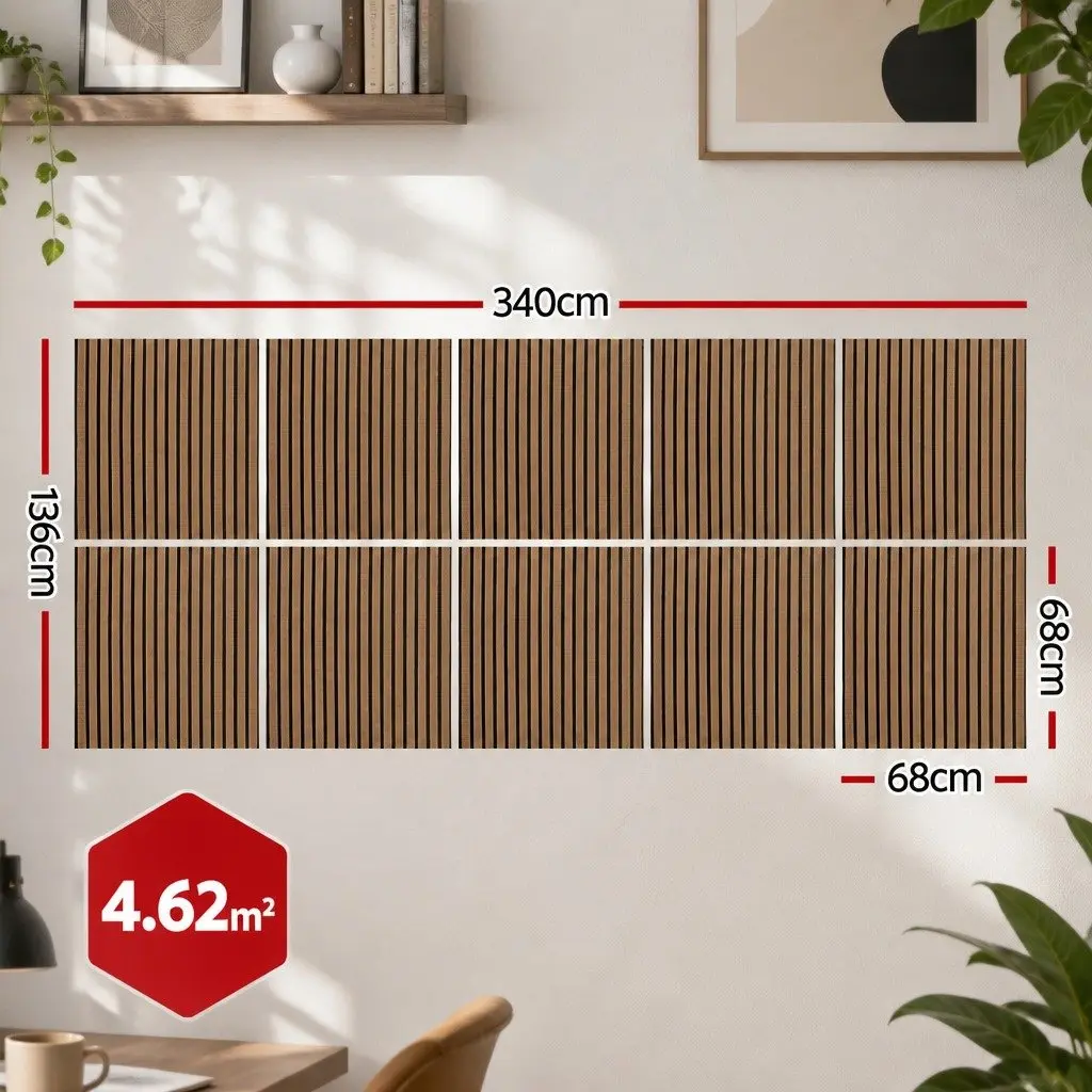 Peel and Stick Tiles Self Adhesive Wall Panels Brown 68x68cm Home Decor