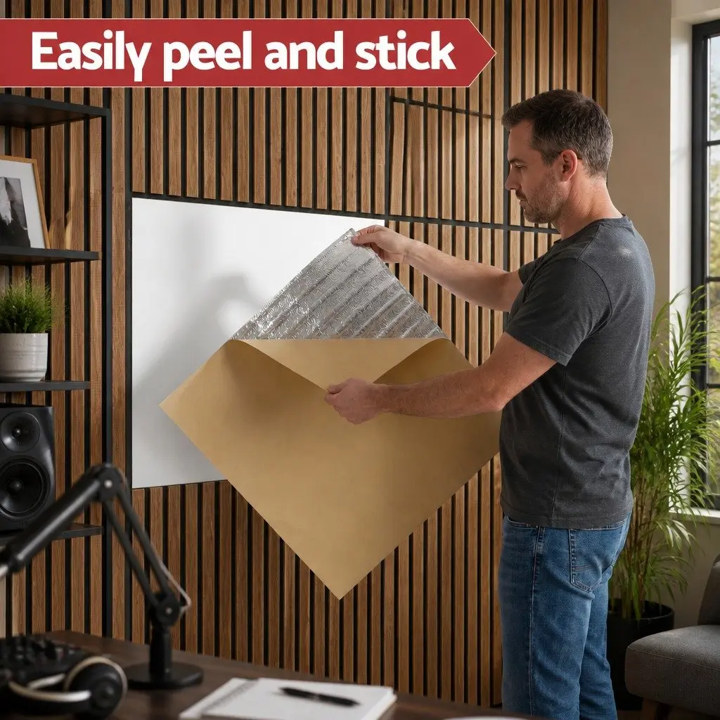 Peel and Stick Tiles Self Adhesive Wall Panels Brown 68x68cm Home Decor