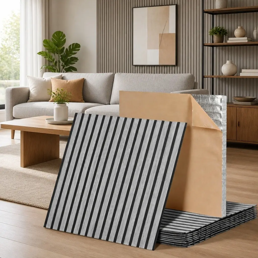 Peel and Stick Wall Panels Decorative 68x68cm Grey 10 Piece