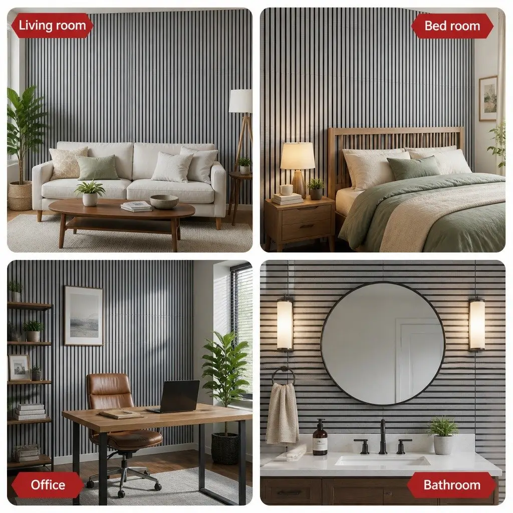 Peel and Stick Wall Panels Decorative 68x68cm Grey 10 Piece