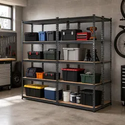 Heavy Duty 5-Tier Garage Shelving Unit 90x40x180cm Storage Rack Industrial