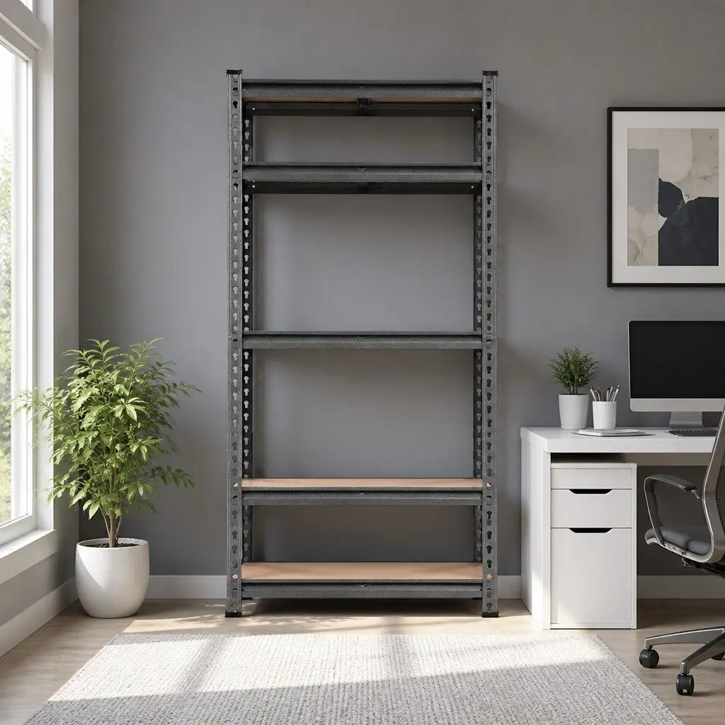 Garage Shelving Unit Warehouse Rack Pallet Racking Storage Shelf 4x1.5M Charcoal