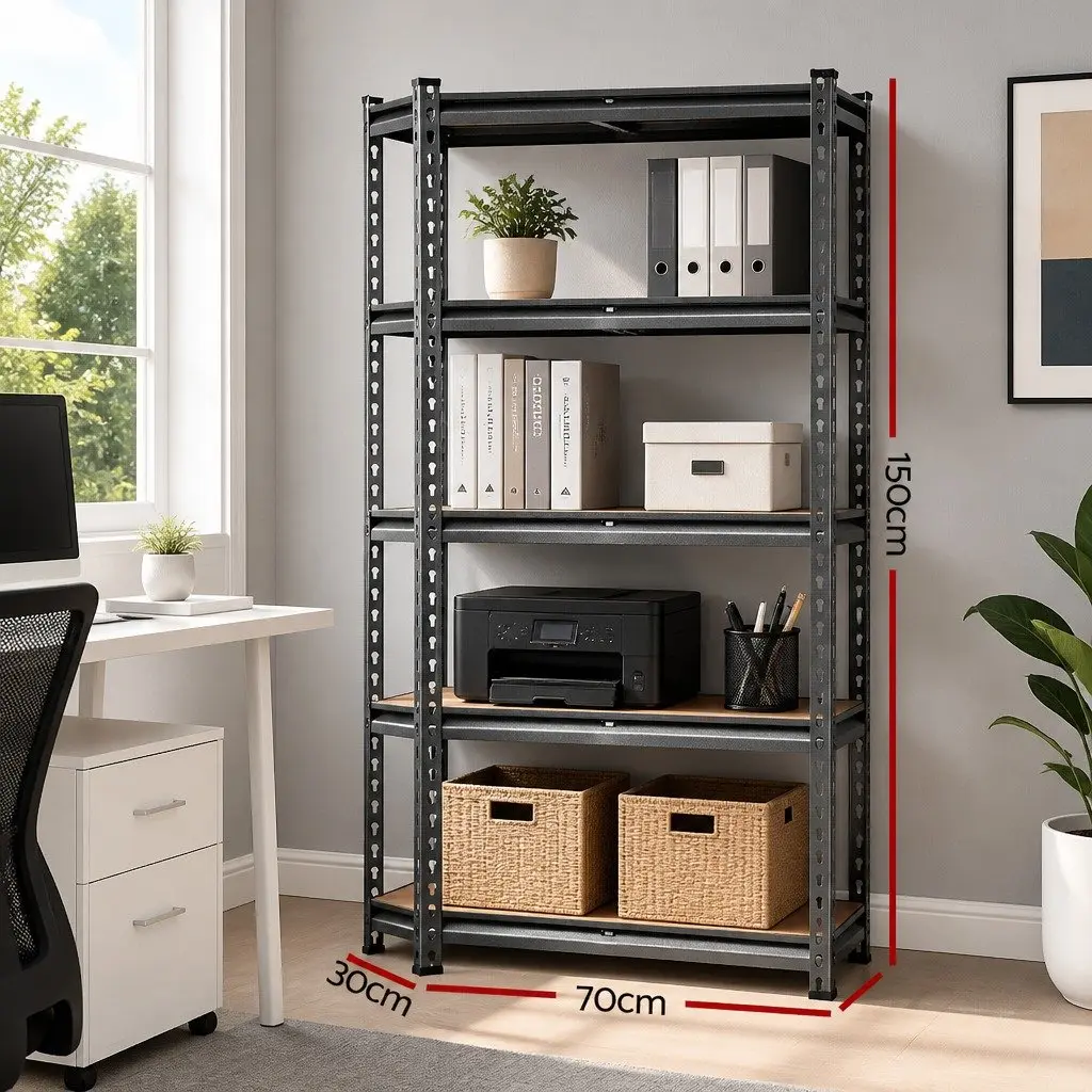 Storage Shelf Rack Adjustable 4x1.5M Matte Charcoal