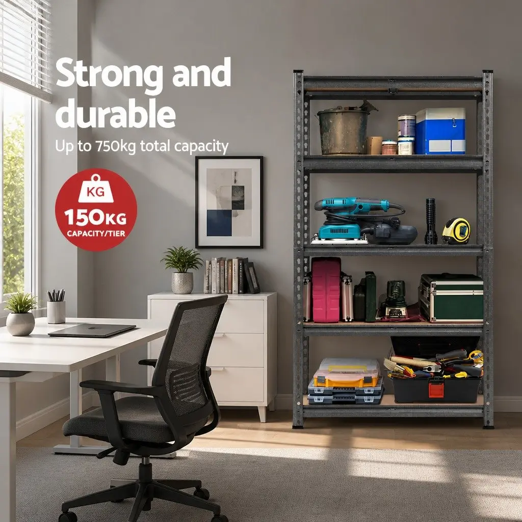 Storage Shelf Rack Adjustable 4x1.5M Matte Charcoal