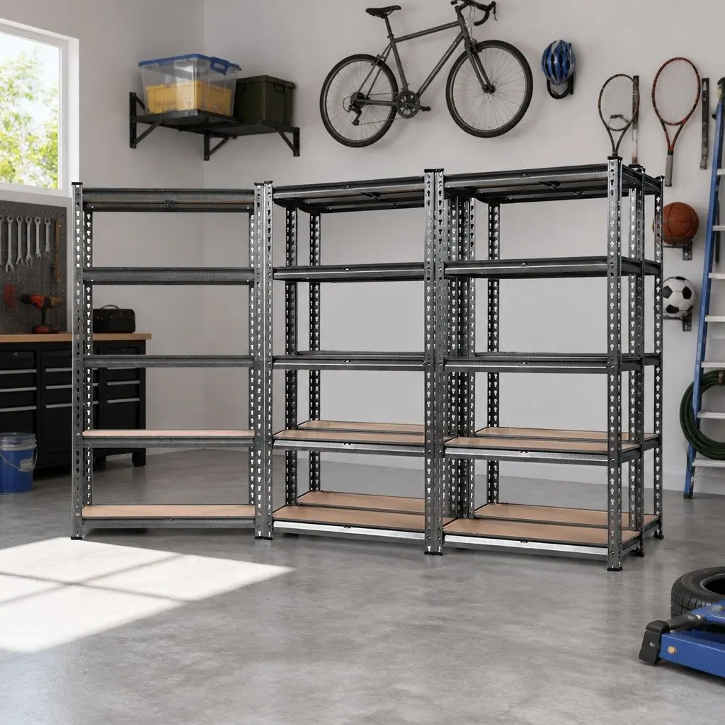 Garage Shelving Unit 5 Tier Storage Rack 70x30x150cm Matte Charcoal