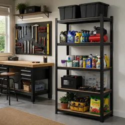 5-Tier Garage Shelving Unit Heavy-Duty Storage Rack Warehouse Industrial Racking