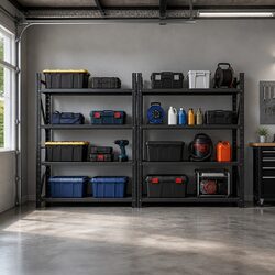 Reliable Heavy Duty Garage Storage Rack - 4M Black Steel