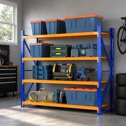 Storage Shelf Rack 2M Warehouse Garage Shelving Unit 4 Tier Industrial Organiser