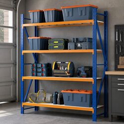 Garage Shelving Unit 2.4M Storage Rack Warehouse Pallet Shelf Heavy Duty