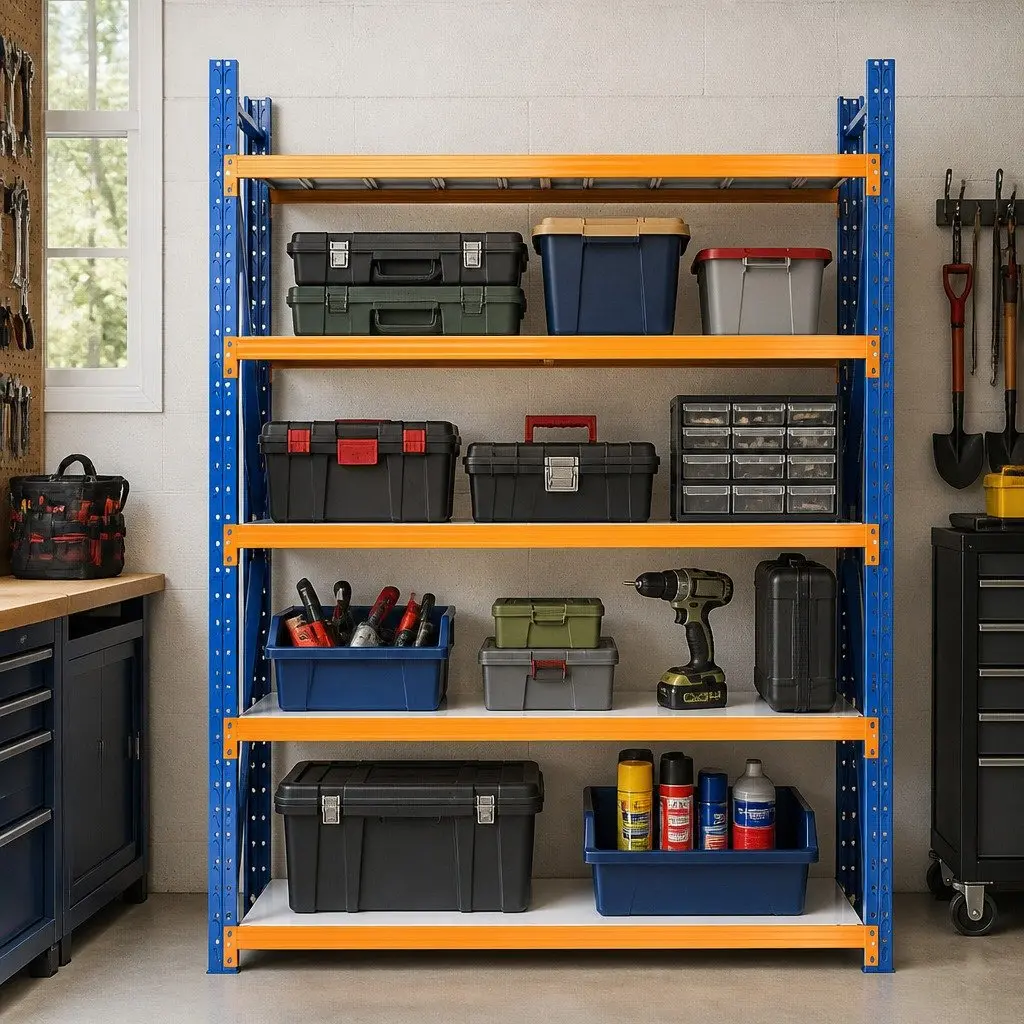 Garage Shelving Unit Heavy Duty Storage Rack 2.4M x 2M Blue