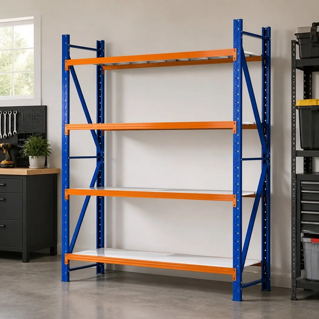 Garage Shelving Unit Heavy Duty Storage Rack 2.4M x 2M Blue
