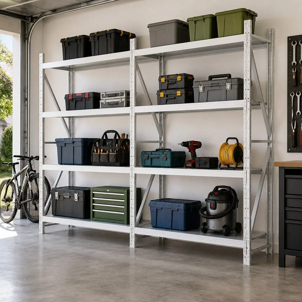 Garage Shelving Unit Heavy Duty Storage Rack 3m x 2m White