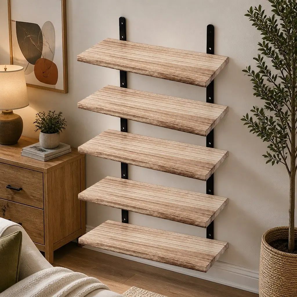 5-Piece Floating Wall Shelf Set