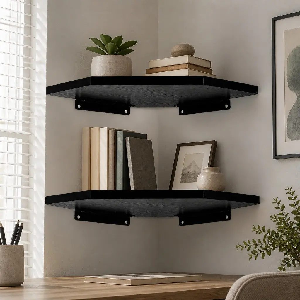 Wall Mounted Corner Shelves for Home Use