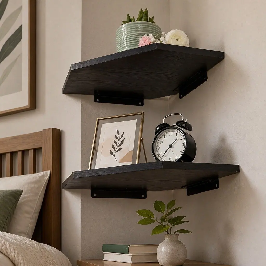 Wall Mounted Corner Shelves for Home Use