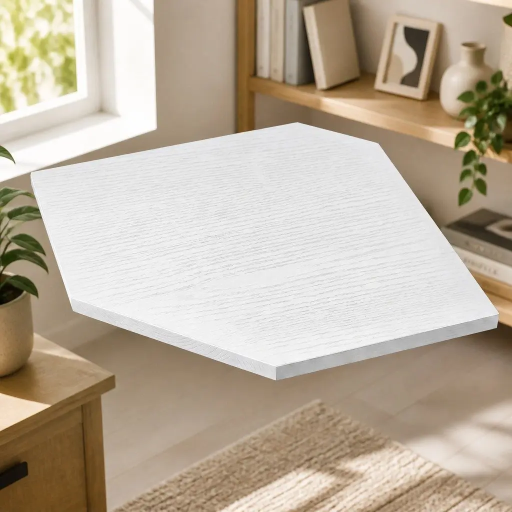 Corner Wall Shelves Floating Storage Display Rack 30cm White 2 Piece