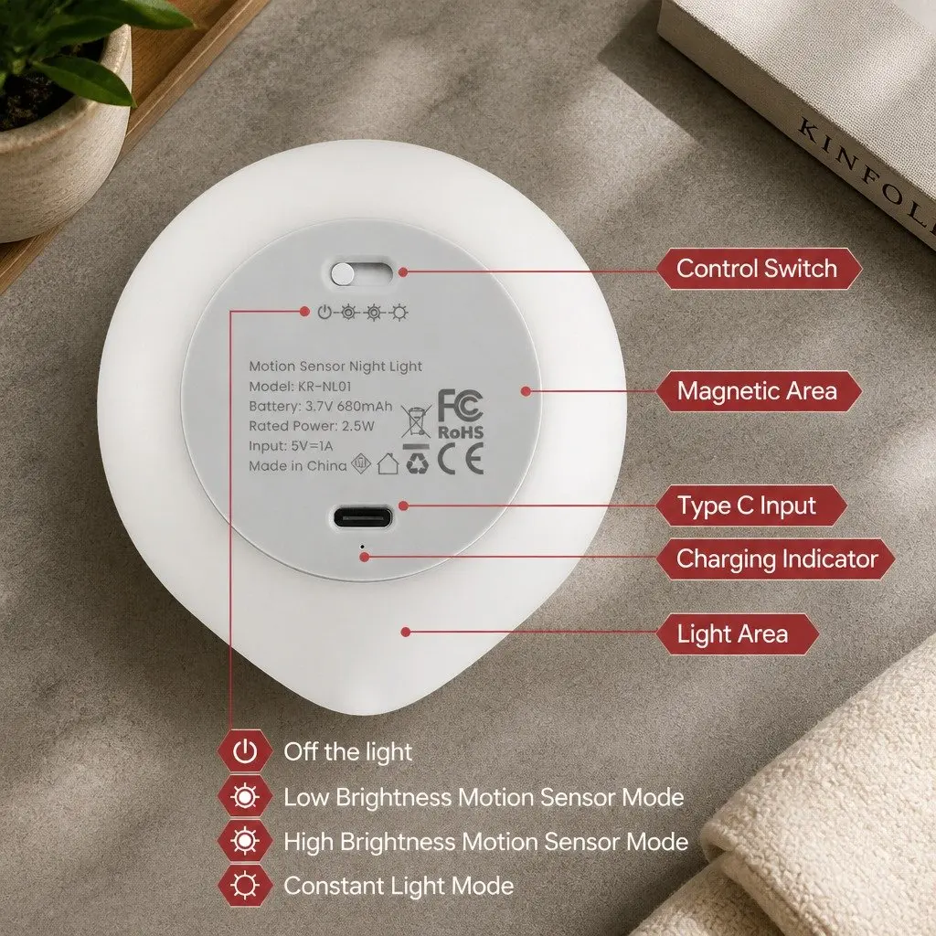 Motion Sensor Night Light 4 Pack for Home Use
