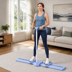 Thigh Hip Exerciser Foldable Ski Leg Trainer Machine Home Fitness Cardio Workout