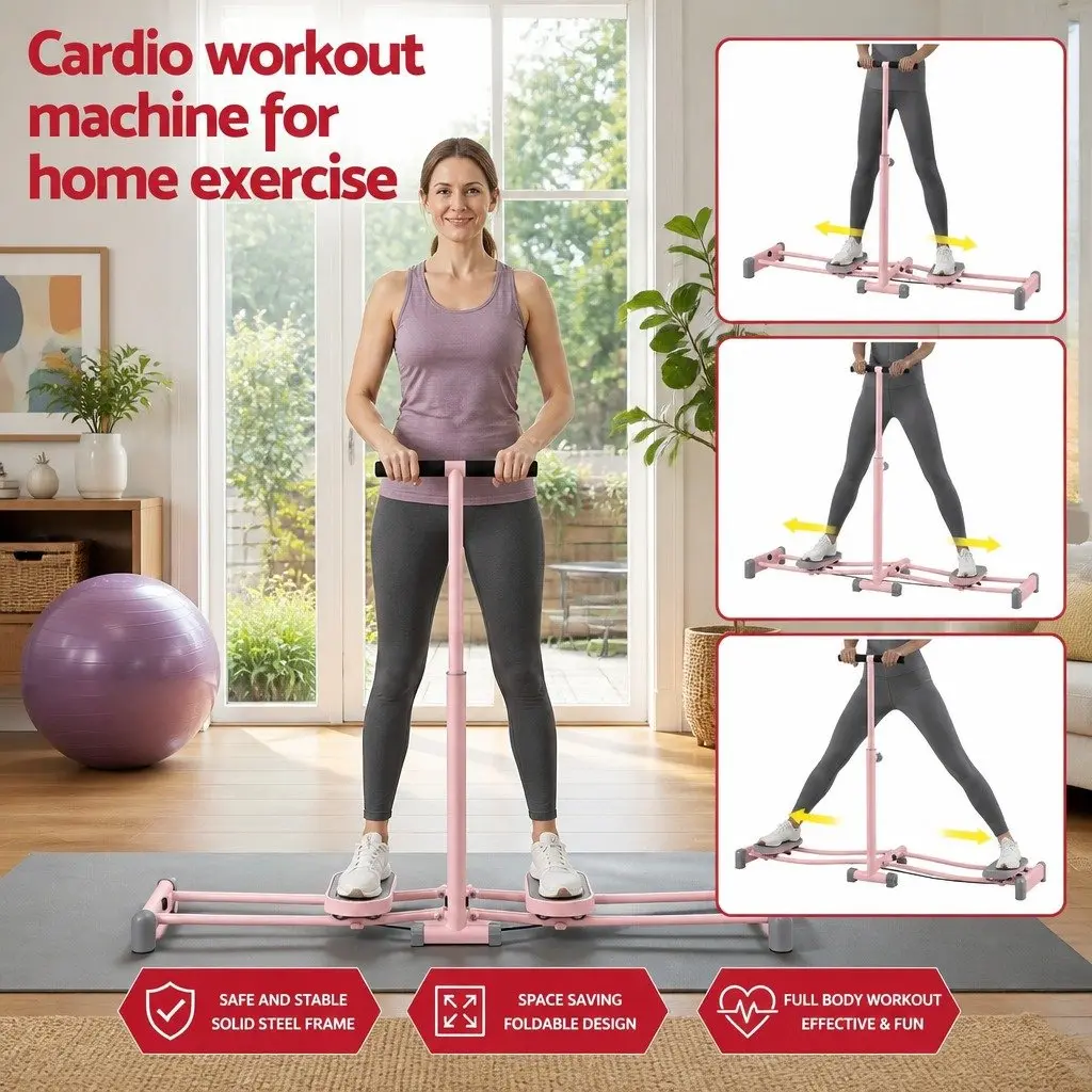 Foldable Ski Exercise Machine for Fitness