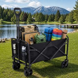 Reliable Folding Garden Cart for Easy Transport and Storage