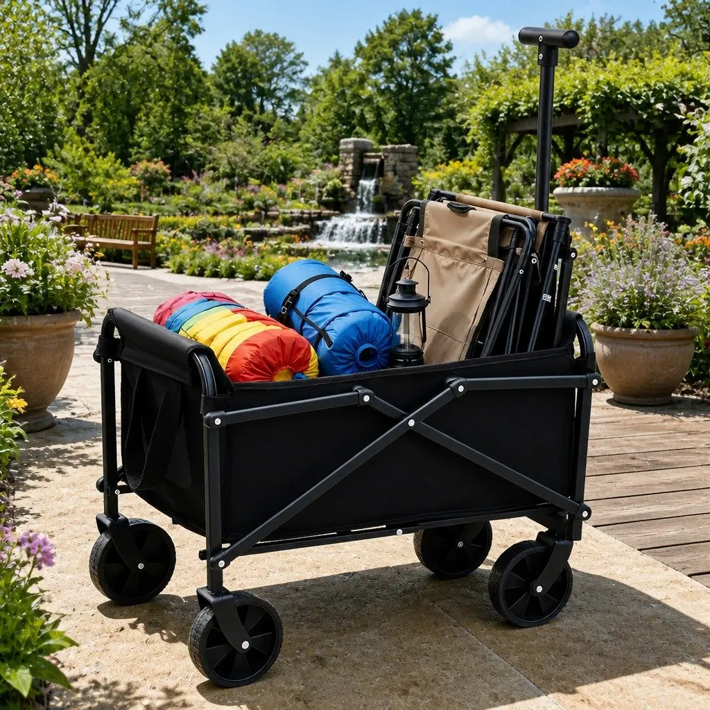 Garden Folding Trolley for Easy Outdoor Use