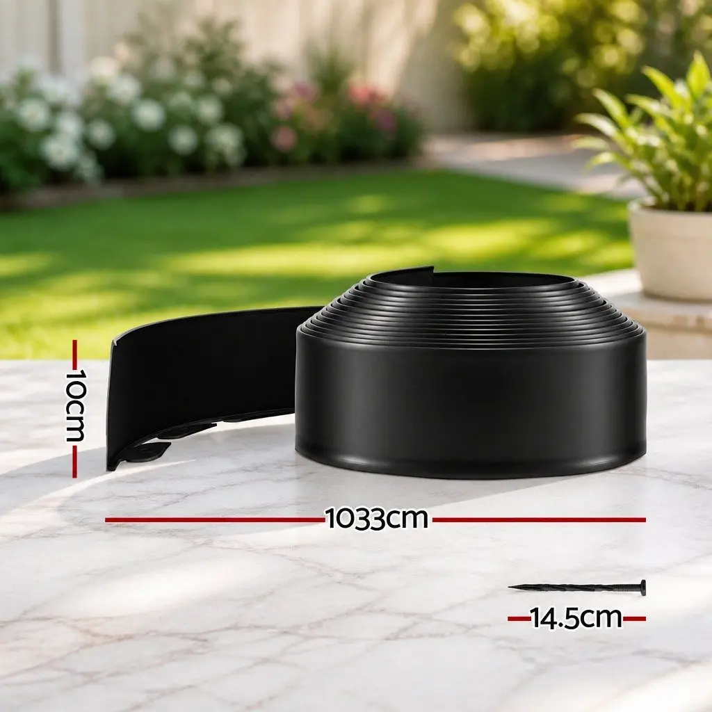 Black Garden Edging with Easy Installation
