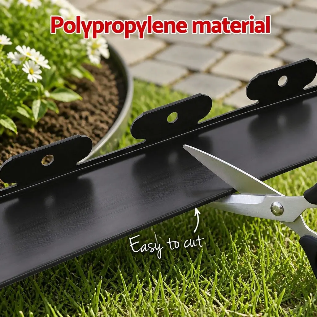 Black Garden Edging with Easy Installation