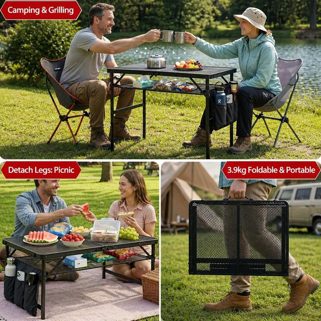Camping Table for Cooking and Meal Prep