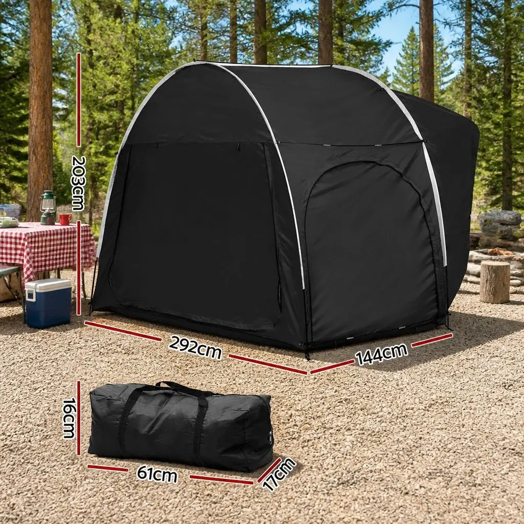 Car Camping Tent SUV Rear Hatchback Portable Outdoor Family Black